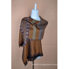 Silk & Wool Jacquard Scarf (12-BR010207-1.2)